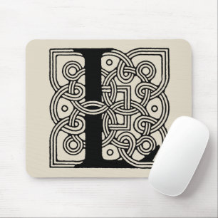 Letter L Monogram Vintage Keltische Knoopprint Muismat