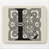 Letter L Monogram Vintage Keltische Knoopprint Muismat (Voorkant)