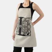 Letter L Monogram Vintage Keltische Knoopprint Schort (Insitu)