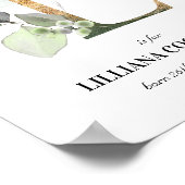 Letter L New Baby Monogram Birth Print Greenery (Hoek)