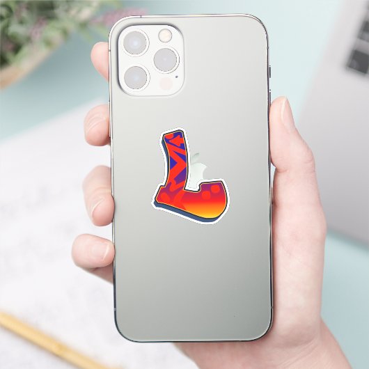 Letter L -  Night Sky Sticker (Telefoon)