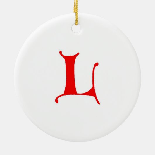 Letter L Ornament (Achterkant)