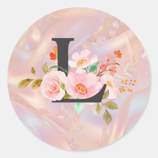 Letter L Ronde Sticker (Voorkant)