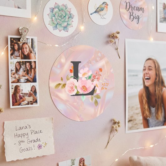Letter L Ronde Sticker