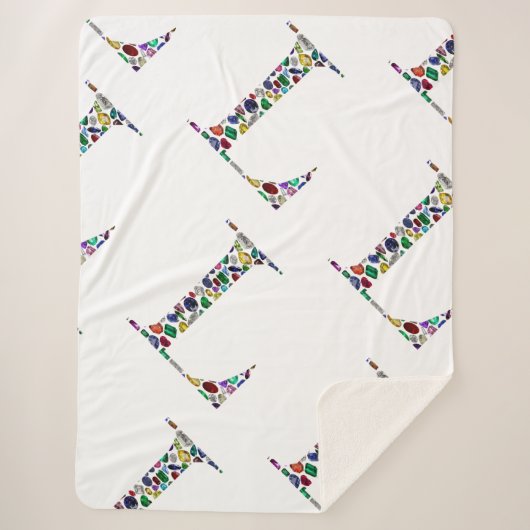 Letter L Sherpa Deken (Voorkant)