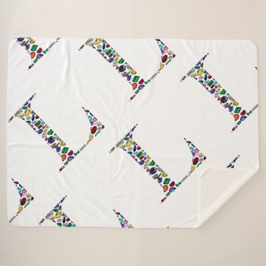 Letter L Sherpa Deken (Voorkant (horizontaal))