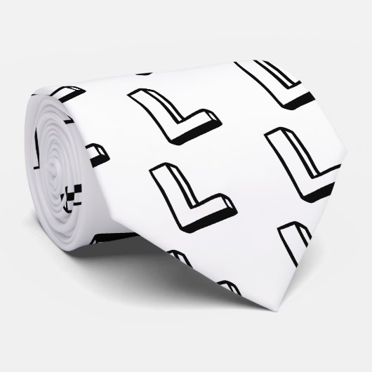 Letter L Stropdas (Opgerold)