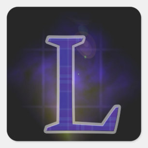 Letter L Vierkante Sticker