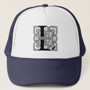 Letter L Vintage Celtic Knot Monogram Trucker Pet