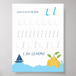 Letter L Volgen Poster voor Kinderen