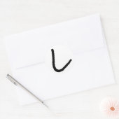 Letter L White Rock Salt Alphabet van Janz Ronde Sticker (Envelop)