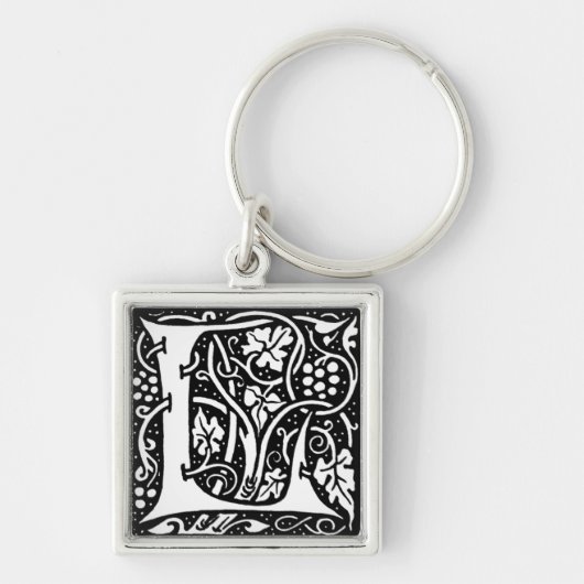 Letter 'L' William Morris Design - Sleutelhanger (Voorkant)