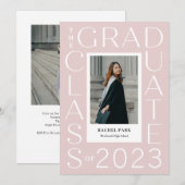 Letter Lijst bewerkbaar kleurenAfstuderen Kaart (Voorkant / Achterkant)