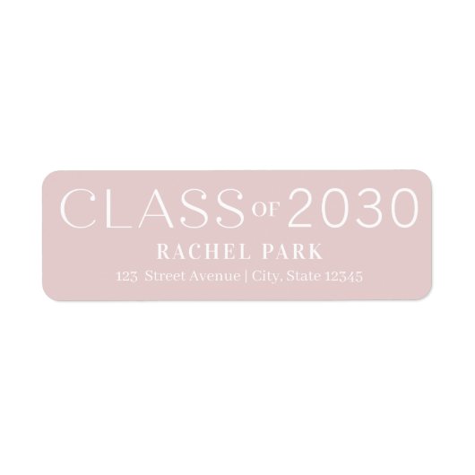 Letter Lijst Editable Color Afstuderen Label (Voorkant)