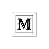 Letter M 1 inch rubberen stempel (Afrduk)
