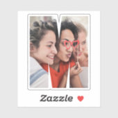 Letter M Alphabet & Photo Custom-Cut Vinyl Sticker (Vel)