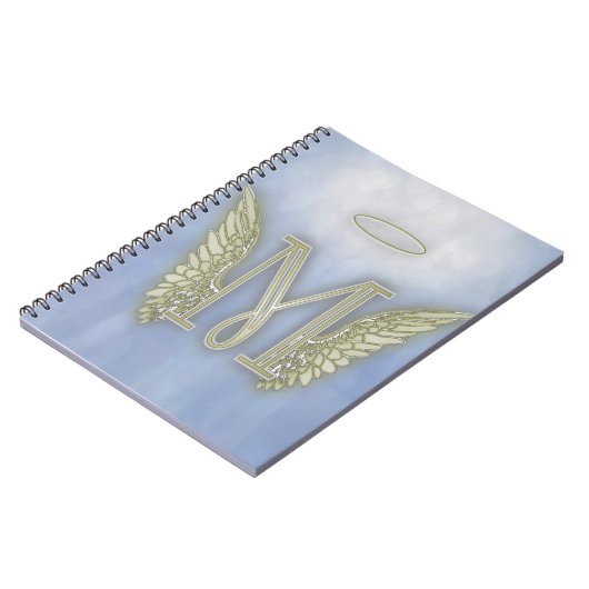 Letter M Angel Monogram Notitieboek (Linkerzijde)