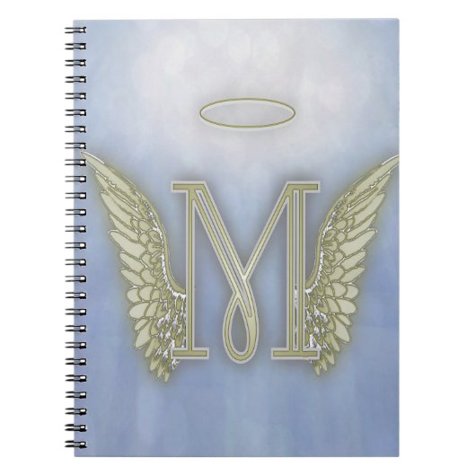 Letter M Angel Monogram Notitieboek (Voorkant)