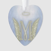 Letter M Angel Monogram Ornament (voorkant)