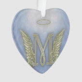 Letter M Angel Monogram Ornament (voorkant)