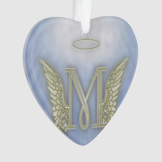 Letter M Angel Monogram Ornament (voorkant)