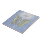 Letter M Angel Monogram Tegeltje (Zijkant)