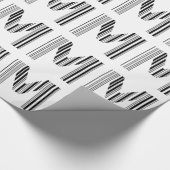 LETTER M BAR CODE Eerste Initiaal Barcodepatroon Cadeaupapier (Hoek)