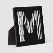 LETTER M BAR CODE Eerste Initiaal Barcodepatroon Fotoplaat (Voorkant)