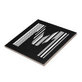 LETTER M BAR CODE Eerste Initiaal Barcodepatroon Tegeltje (Zijkant)