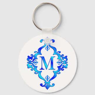 Letter M Blue Sleutelhanger