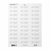 Letter M Botanical Monogram Elegant Address Label (Full Sheet)