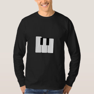 Letter M Capital Alphabet Piano Music Matching 20 T-shirt