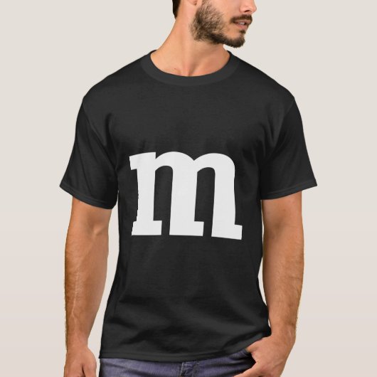 Letter M Chocolade Snoep Halloween Team S T-shirt (Voorkant)
