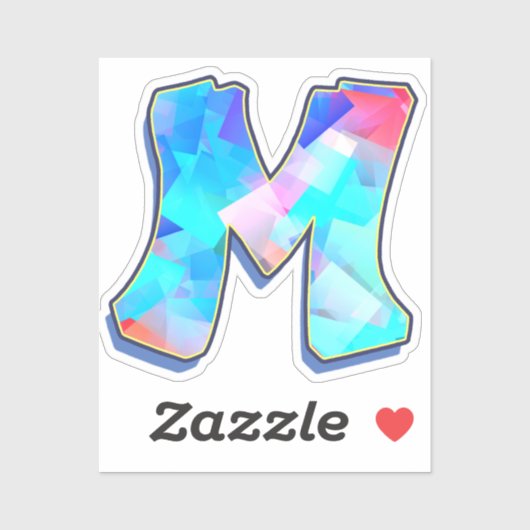 Letter M -  Color Mix Sticker (Vel)