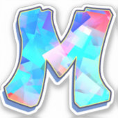Letter M -  Color Mix Sticker (Voorkant)