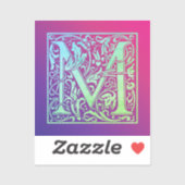 Letter M Colorful  First Letter Gradient Sticker (Vel)