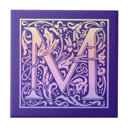Letter M Colorful First Letter Gradient Tegeltje