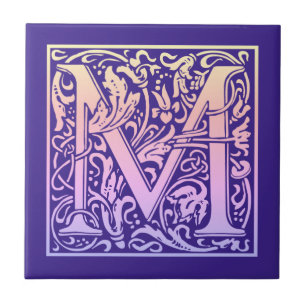 Letter M Colorful  First Letter Gradient Tegeltje