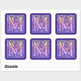 Letter M Colorful First Letter Gradient Vierkante Sticker