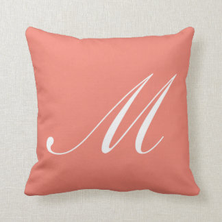 Letter M Coral Monogram Pillow Kussen
