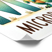 Letter M, Dinosaur Alphabet Waterverf Poster (Hoek)