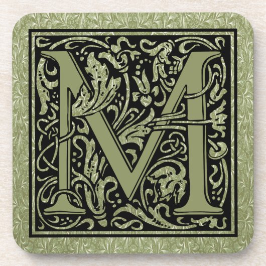 Letter M First Letter Monogram Drankjes Onderzetter (Voorkant)