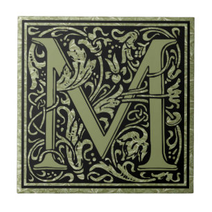 Letter M First Letter Monogram Tegeltje