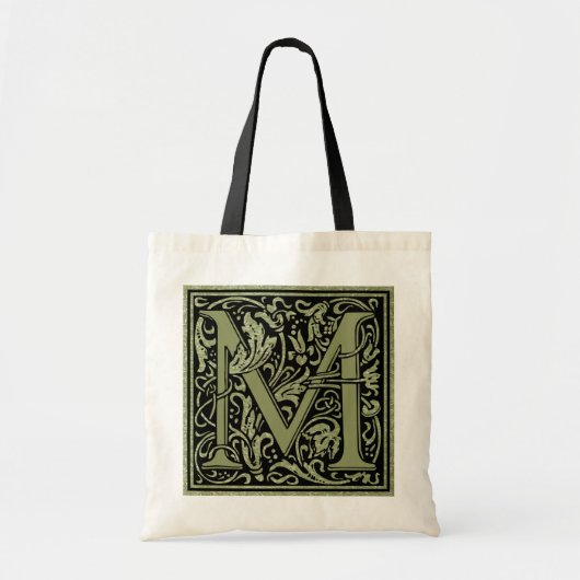 Letter M First Letter Monogram Tote Bag (Voorkant)