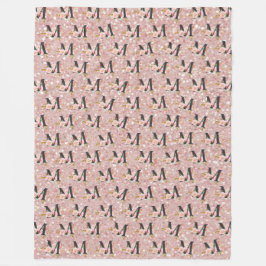 Letter M Fleece Deken