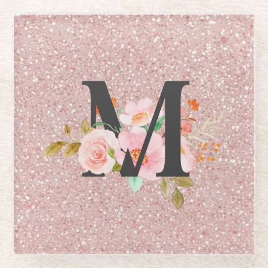 Letter M Glazen Onderzetter (Voorkant)