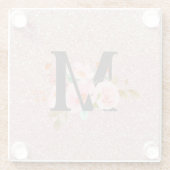 Letter M Glazen Onderzetter (Achterkant)