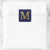 Letter M Gold Square Sticker (Tas)