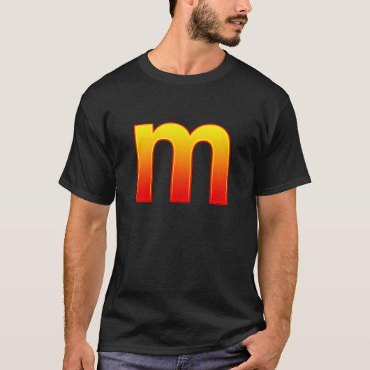 Letter M Halloween Costume Carnival Group Red Vint T-shirt (Voorkant)