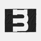 Letter M hoofdalfabet Fleece Deken (Voorkant (Horizontaal))